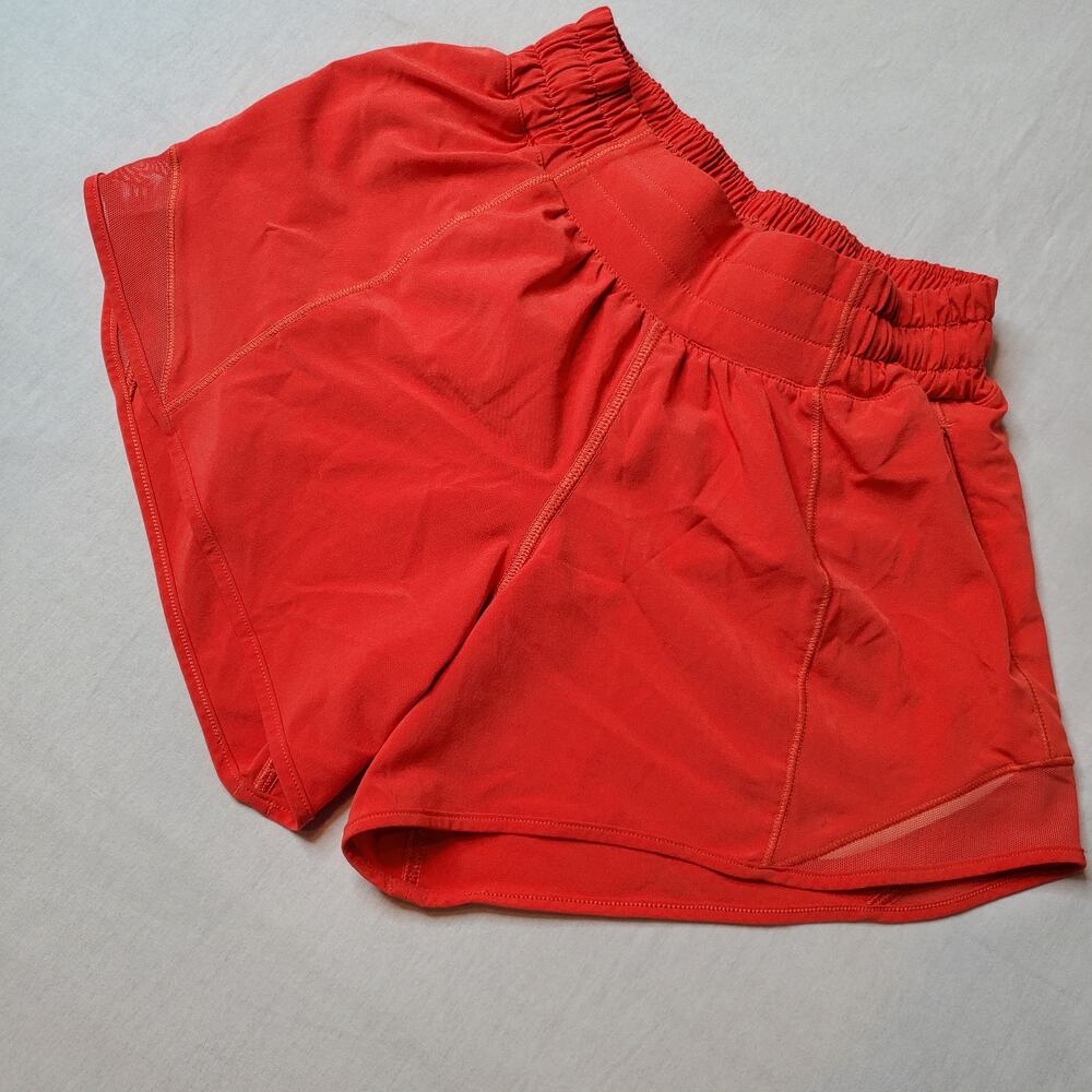 Lululemon Women's Size 0 Hotty Hot Short High-Rise Long 4" Inseam Red W7AVGT